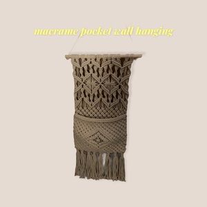 macrame pocket wall hanging LARGE